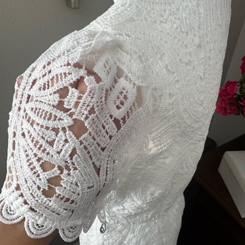 White House Black Market Lace white dress - Picture 3 of 9